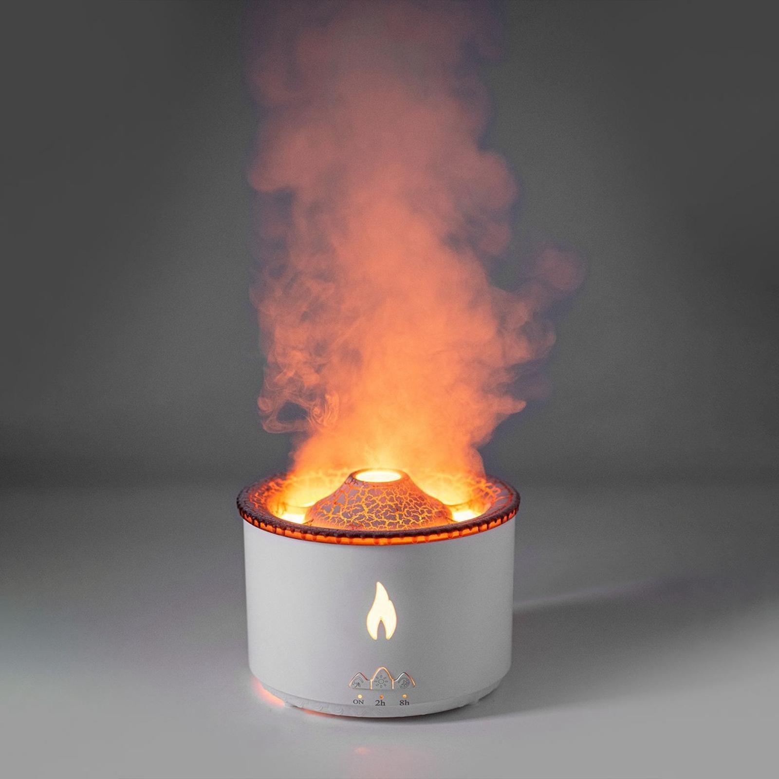 Essential Oil Flame Diffuser Air Humidifier LED Night Light for Travel