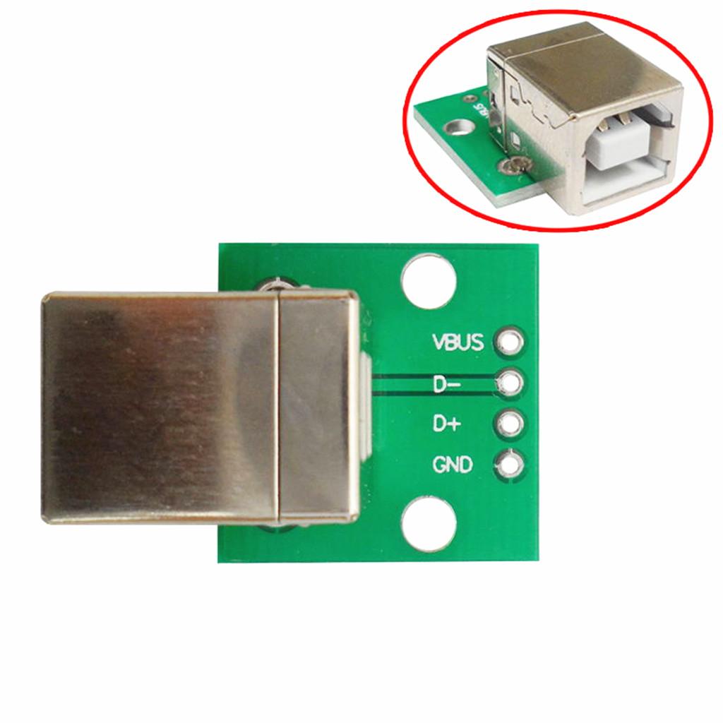 10 Pieces USB Type B Female Socket Breakout Board to DIP Connector For Printer Accessory