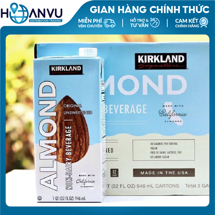 Sữa Hạnh Nhân Kirkland Signature Almond (946ml)