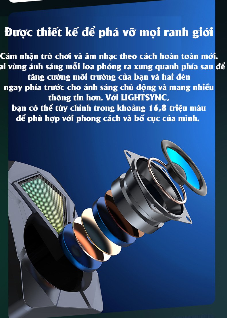 Loa Máy Vi Tính OOE RGB 2.1 LeeFei, Âm Thanh Siêu Trầm - Hàng Chính Hãng VN/A