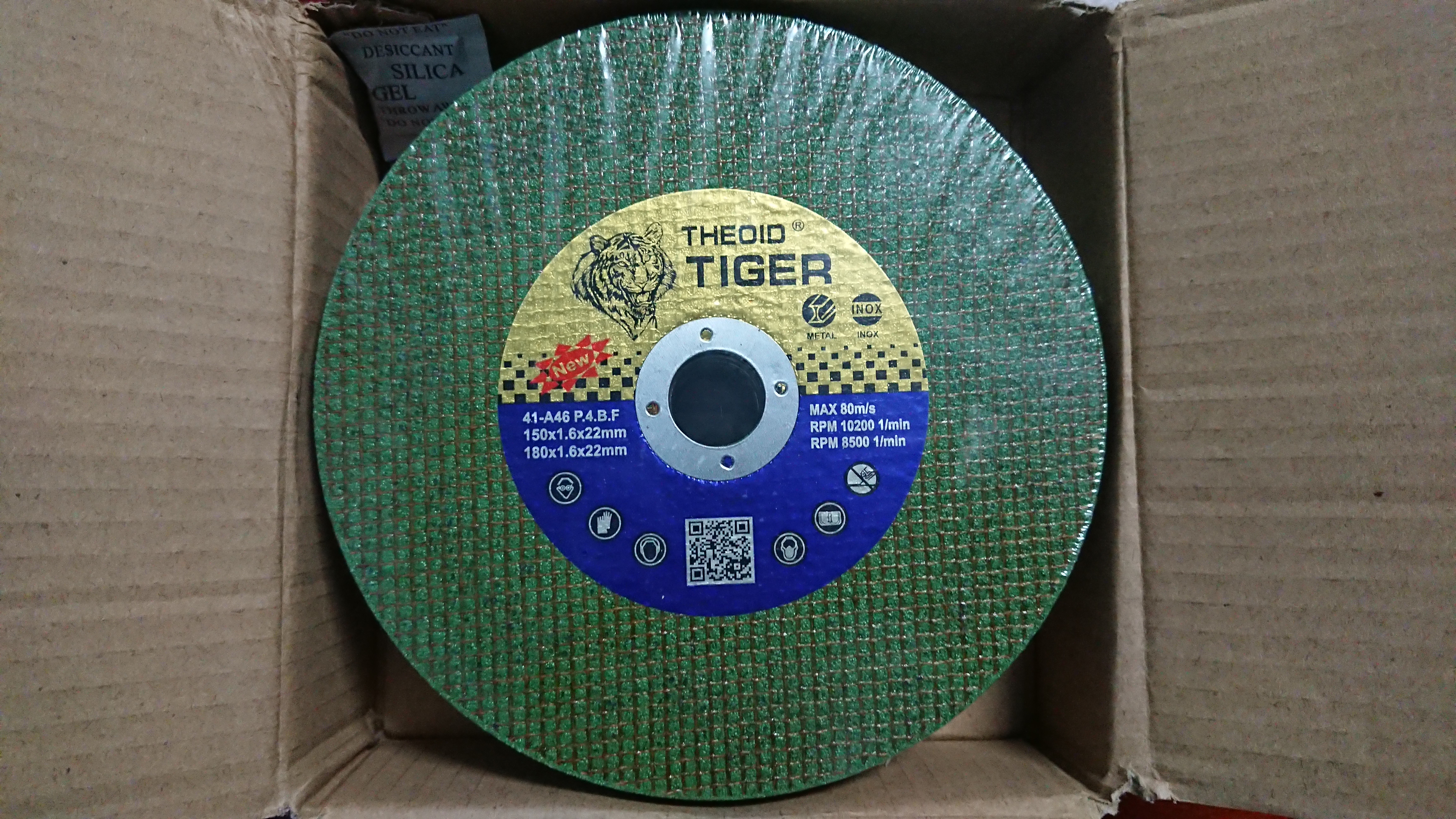 Đá cắt Tiger Xanh 180mm chính hãng Hộp giấy 25 viên