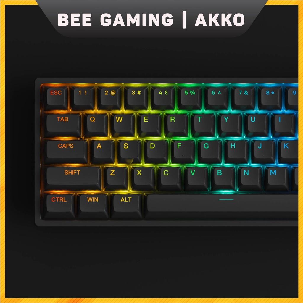 Bàn phím cơ chính hãng AKKO 3068 v2 RGB – Black / White (Foam tiêu âm / Hotswap / AKKO CS Jelly switch