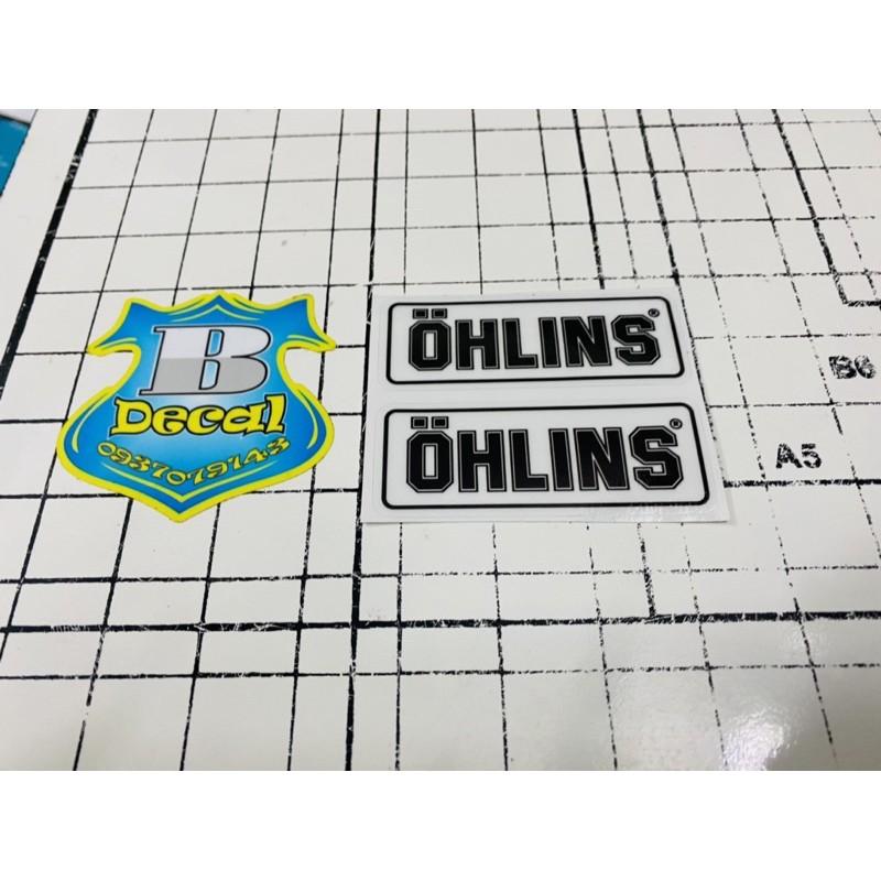 Căp Tem logo Ohlins in decal trong 3x8cm