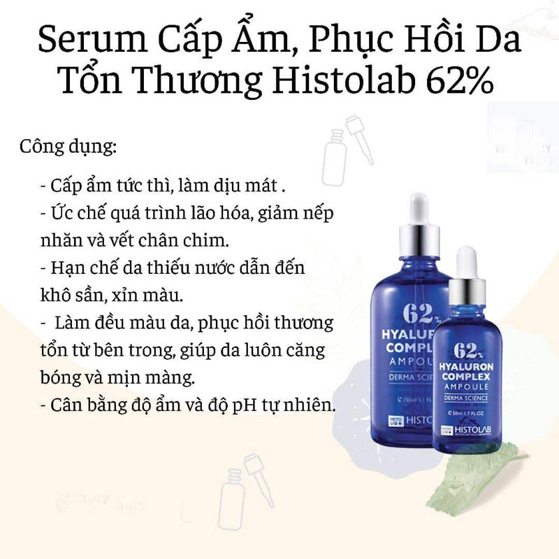 Serum Cấp Ẩm, Phục Hồi Da 62% Hyaluron Complex 50ml