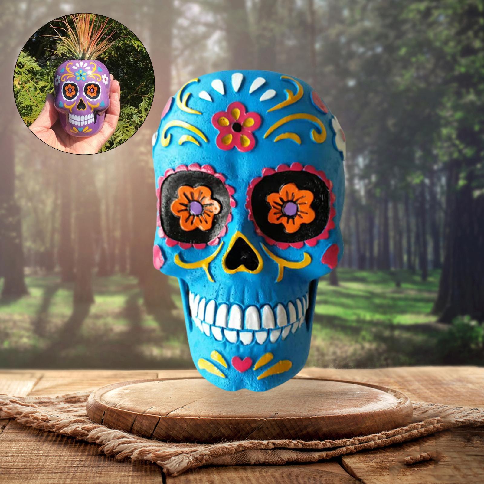 2pcs Skeleton Flower Succulents Pot Flowerpot Planter Holder Decoration