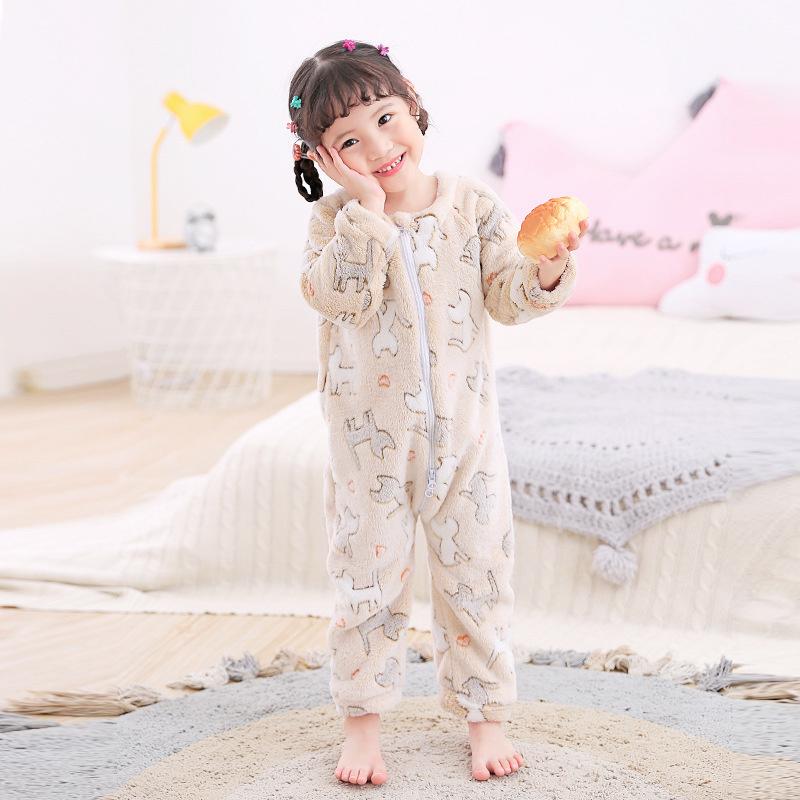 Trẻ Em Hoạt Hình Đi Ngủ Playsuits Bé Chia Chân Sleepsack Tập Đi Cho Bé Mùa Đông Túi Ngủ Trẻ Sơ Sinh Bông Ấm Áp Bộ Đồ Ngủ Ít