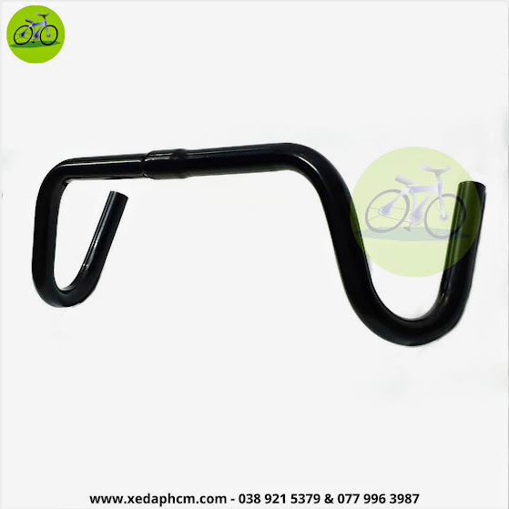 Tay lái ghi đông xe đạp nhôm cong cuộc sừng trâu phi 25.4mm