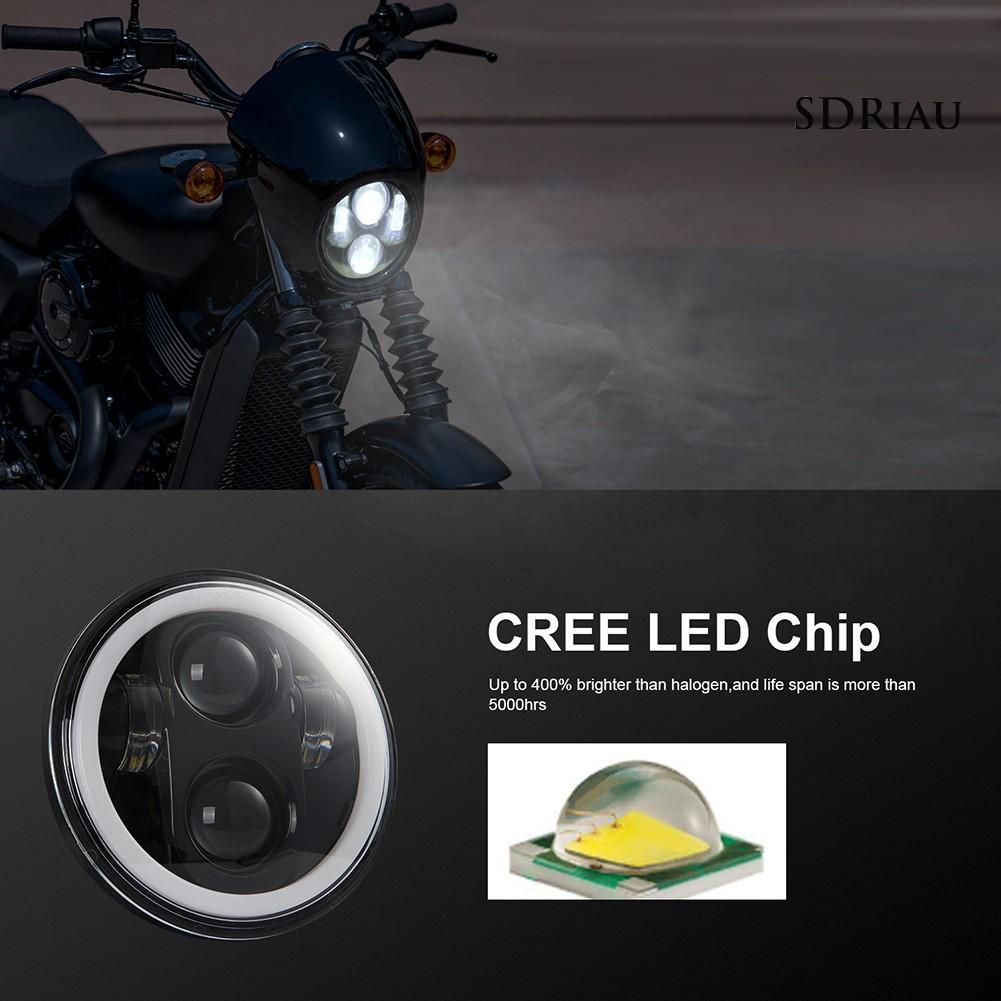 Đèn Pha Led Ánh Sáng Trắng 5.75 Inch Chống Nước Cho Xe Mô Tô