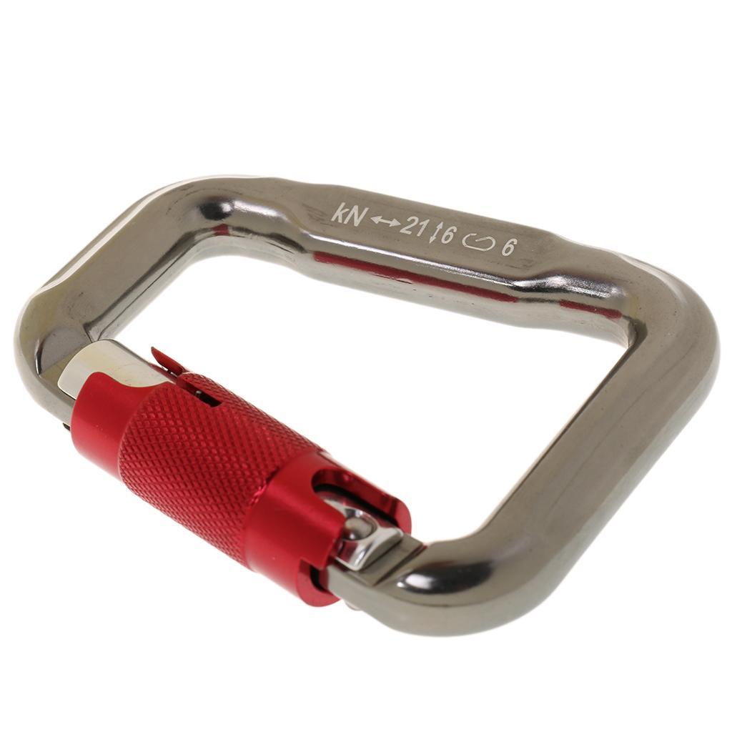 2 Pieces 21KN / 2100kg Heavy Duty Auto Locking Carabiner Paraglider Paragliding Climbing Equipment