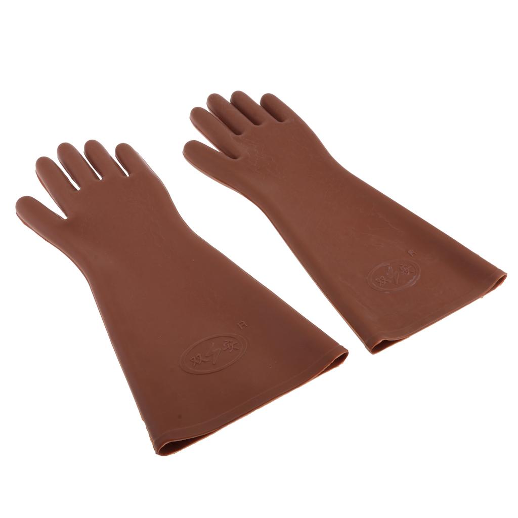 2x 1 Pair 5KV High Voltage Electrical Insulating Gloves for Electricians