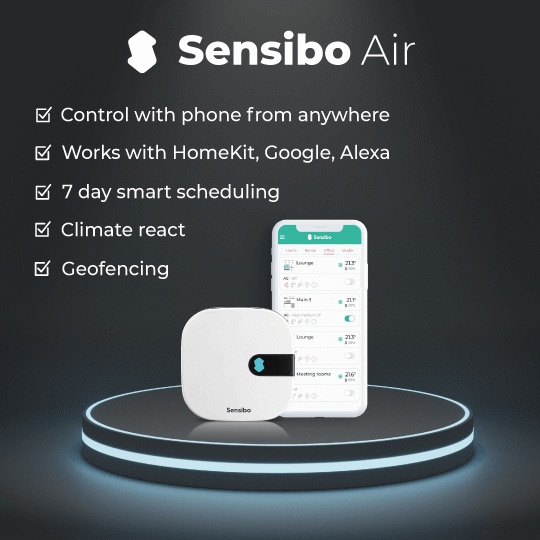 Điều khiển máy lạnh thông minh Sensibo Air - hỗ trợ Apple HomeKit
