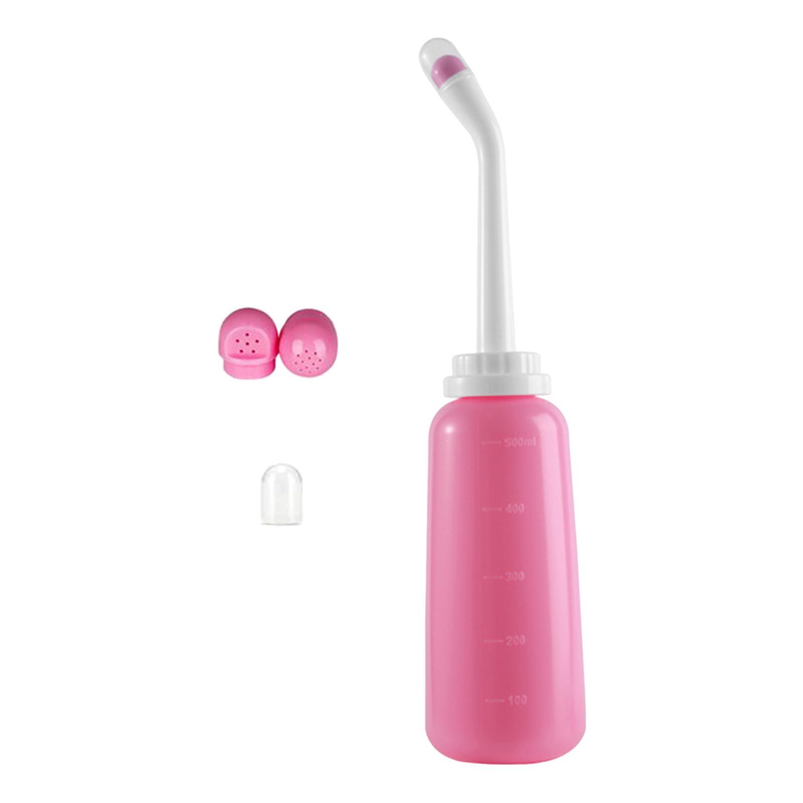 Vaginal Douche Cleaner 500ml with Dual Nozzles Bidet Sprayer Translucent TPE