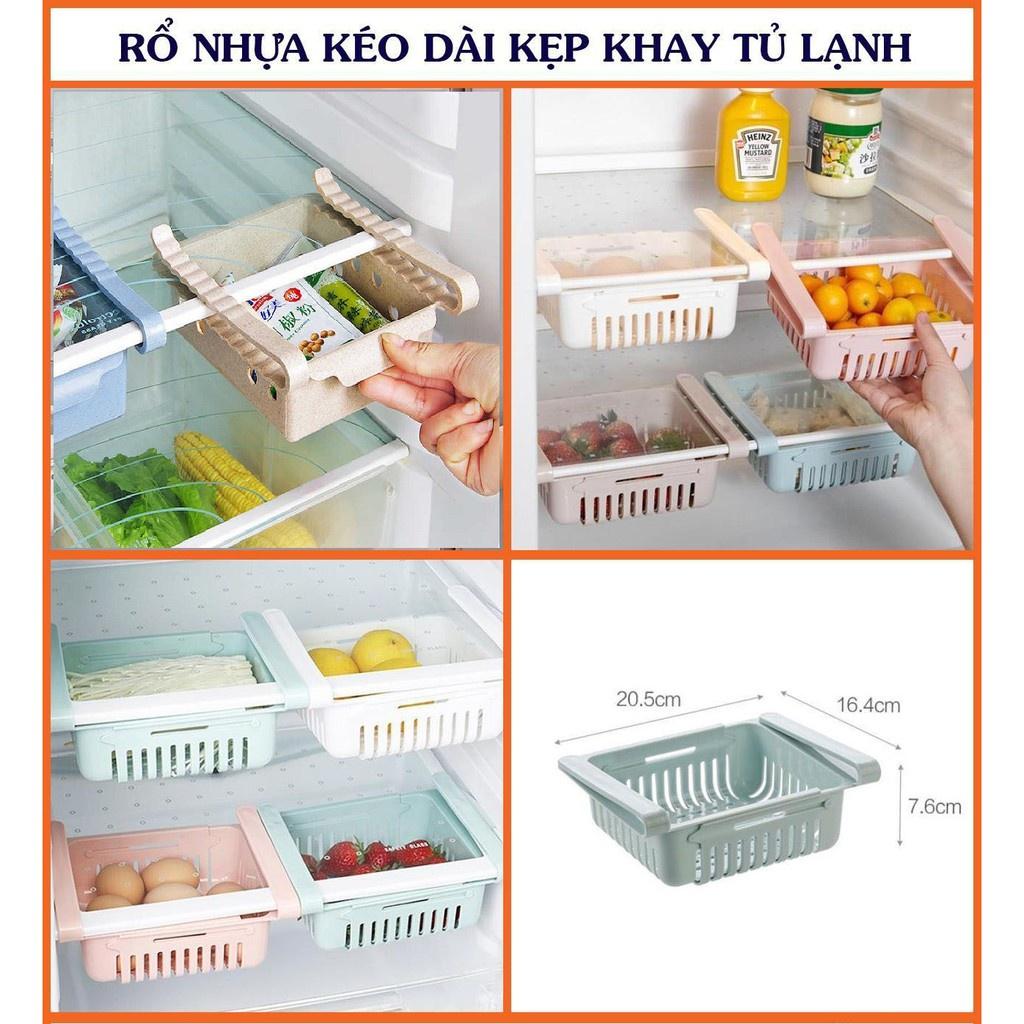 KHAY RỔ KẸP ÚP TỦ LẠNH KÉO DÀI