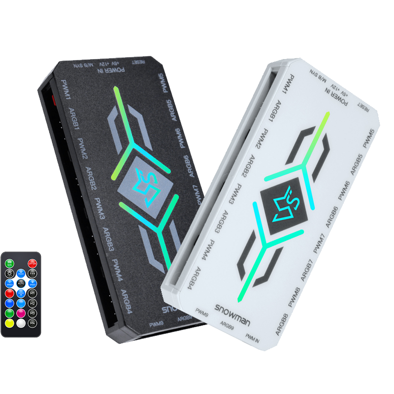 Bộ Điều Khiển HUB FAN ARGB V1 MAGIC SNOMAN Black/White – Hàng Chính Hãng