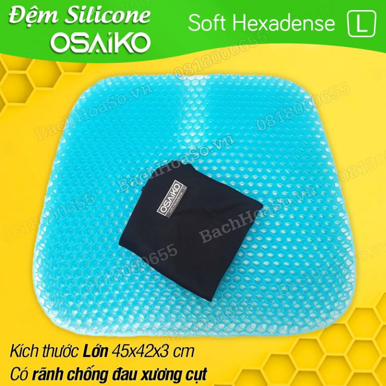 Nệm lót ghế ngồi 3D thoáng khí tuần hoàn máu OSAIKO Soft Hexadense L