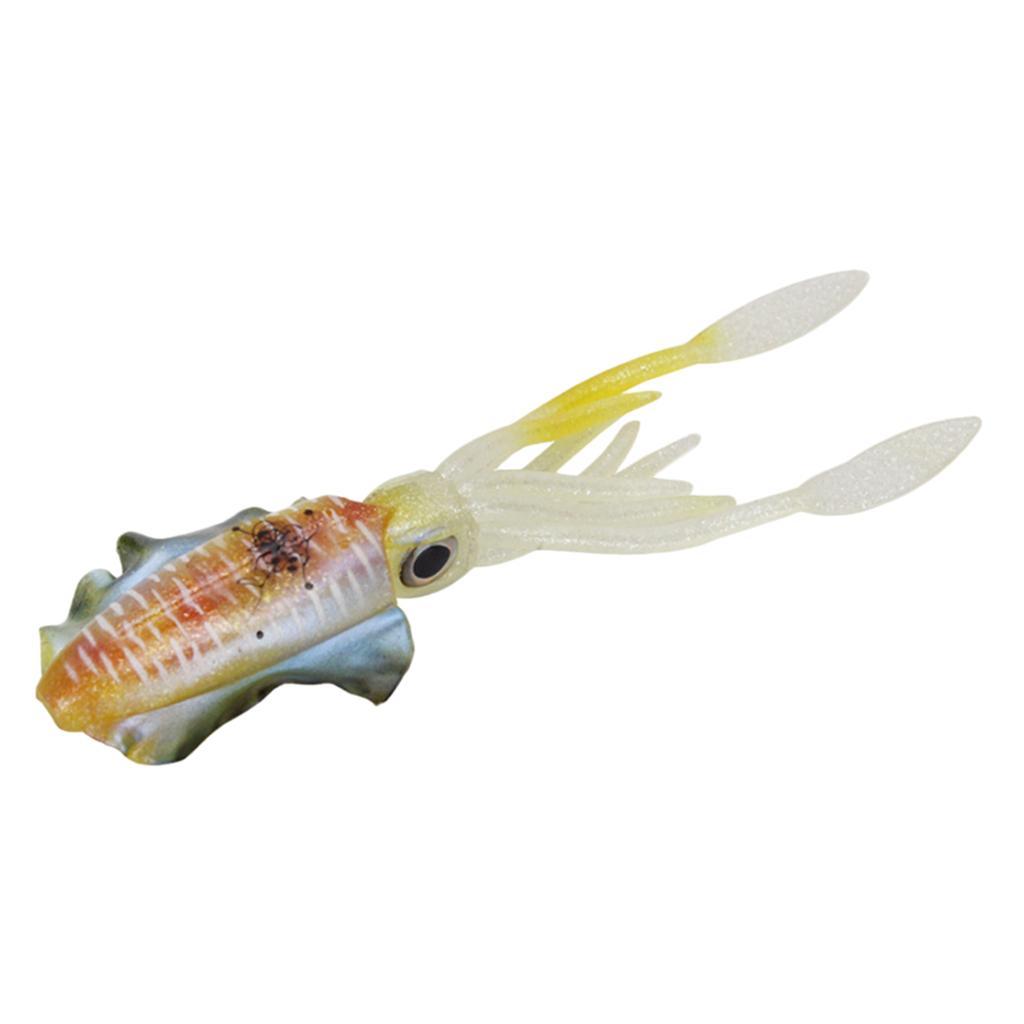 Luminous Soft Artificial Squid Skirt Lure Saltwater Fishing Tackles 15cm