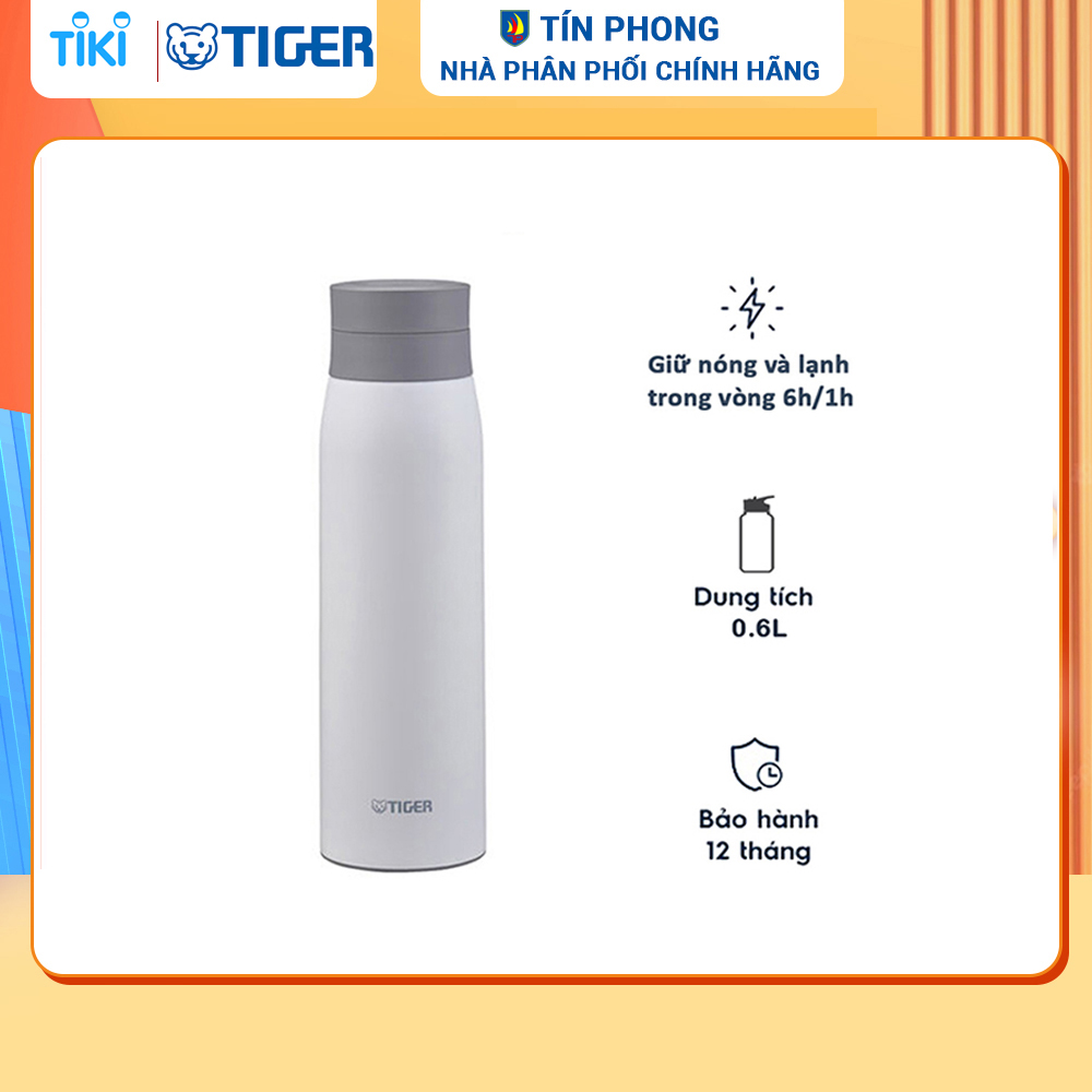 Bình giữ nhiệt Tiger MCY-K060 - Dung tích 600 ml - Thương hiệu Nhật Bản - Chức năng giữ nhiệt Nóng và Lạnh đến 6h - Hàng chính hãng