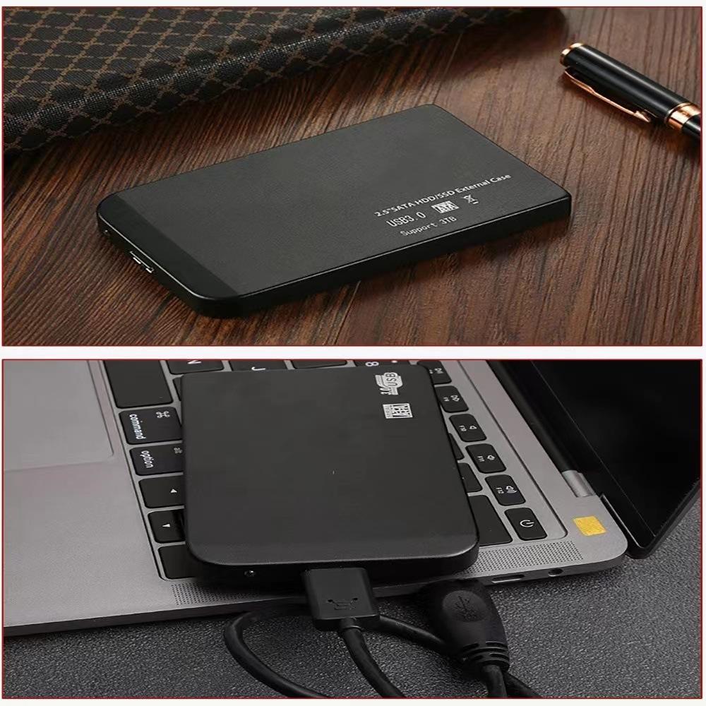 Ổ cứng di động 1TB Ssd 500GB Lưu trữ lớn Đĩa thể rắn ngoài Type-C Tương thích cho Máy tính xách tay/PC Máy tính để bàn Ổ cứng gắn ngoài SSD Màu sắc: Đen 1TB
