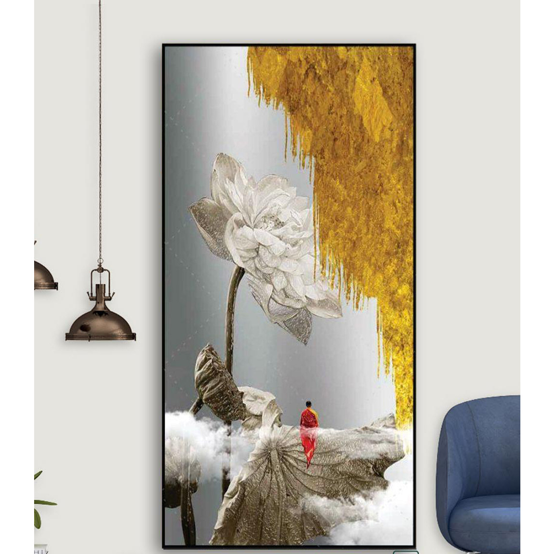 Tranh Canvas Treo Tường Trang Trí - Hoa Sen