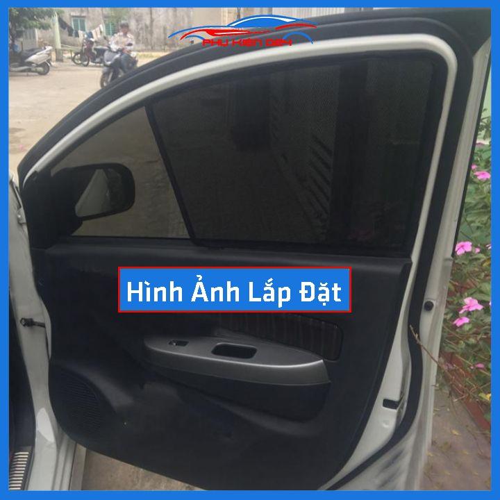 Bộ 4 rèm chắn nắng nam châm Wigo 2018-2019 khung cố định chống tia UV