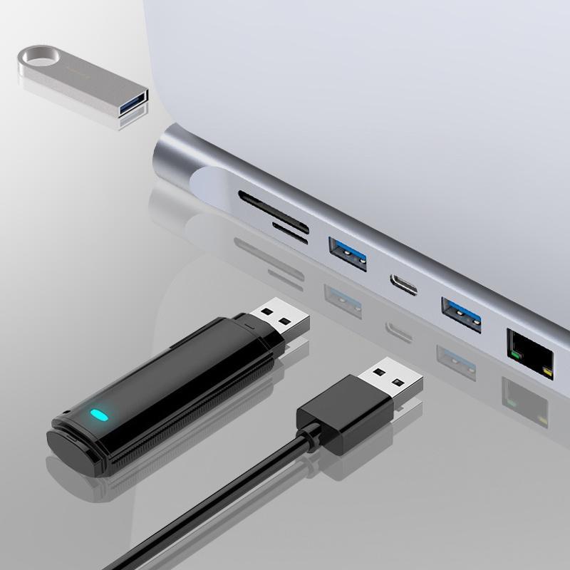 Đế Sạc 12 Trong 1 Cổng Type-C HDMI * 2 VGA Audio TF / SD Ethernet PD USB-C HUB Cho Laptop Macbook pro