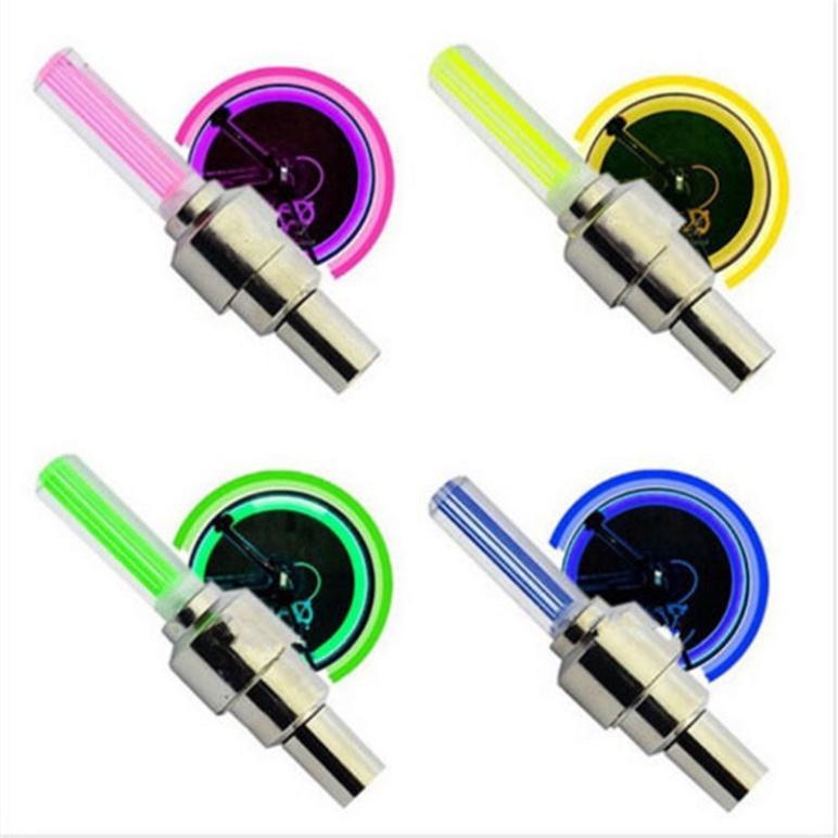 Bộ 2 Van Xe Phát Sáng Đèn LED Gắn Van Bánh Xe Đạp, Xe Máy, Ô Tô