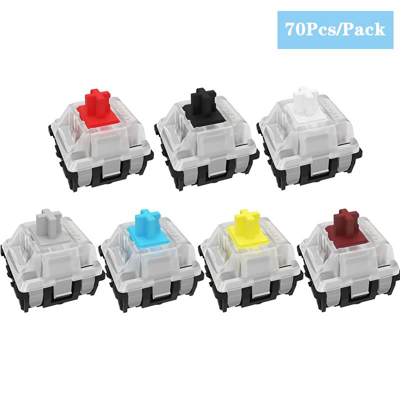 70 Cái/gói Đen/Nâu/Vàng/Đỏ/Bạc Switch Gateron Quang Tuyến Tính Clicky Chuyển Đổi Quang Học bàn Phím Cơ