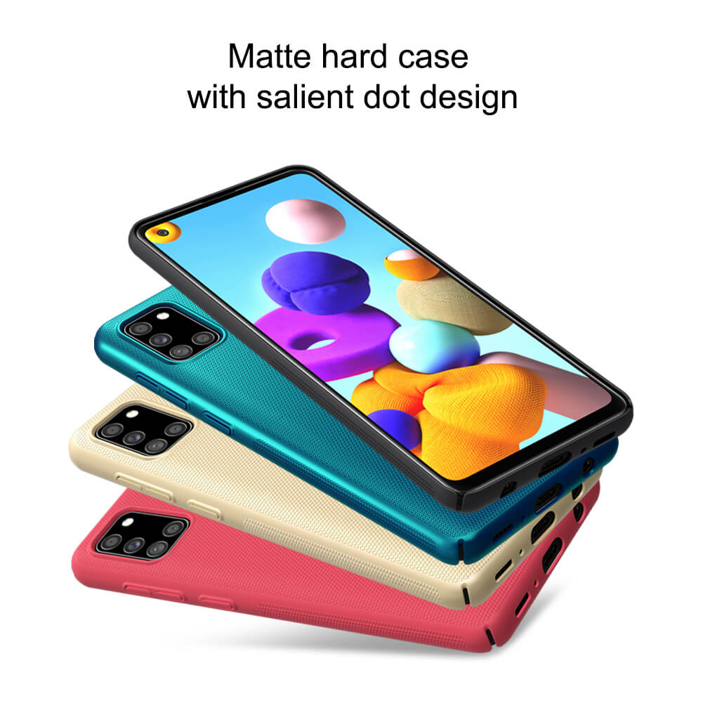 Ốp Lưng Sần chống sốc cho Samsung Galaxy A21s hiệu Nillkin Super Frosted Shield - Hàng Chính Hãng