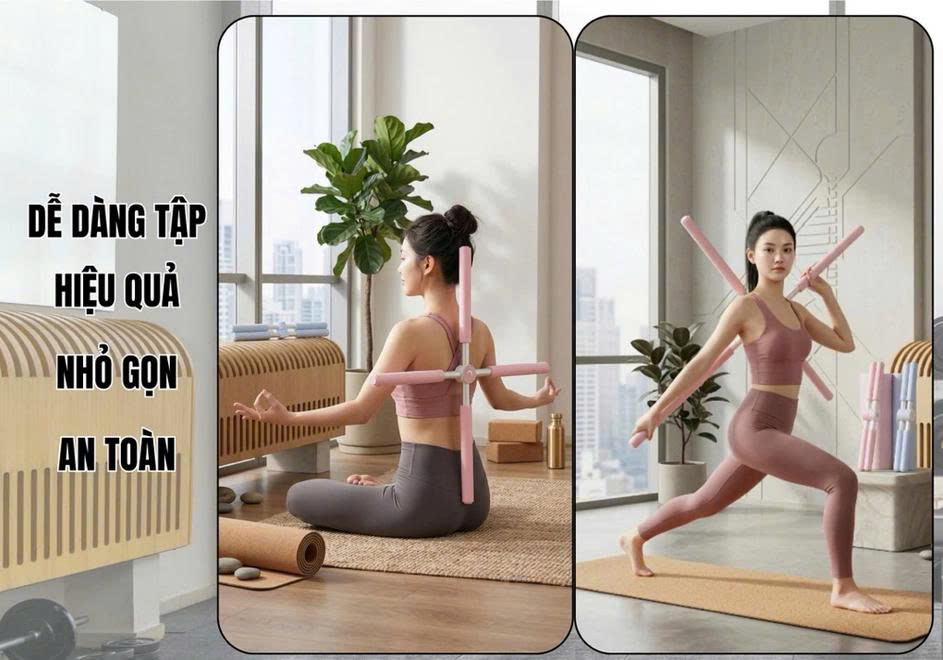 MÓC TREO Thanh Tập Chống Gù Lưng, Gậy Tập Yoga Chống Gù Lưng Bằng Thép Không Gỉ - Hàng Loại 1 - Chính Hãng