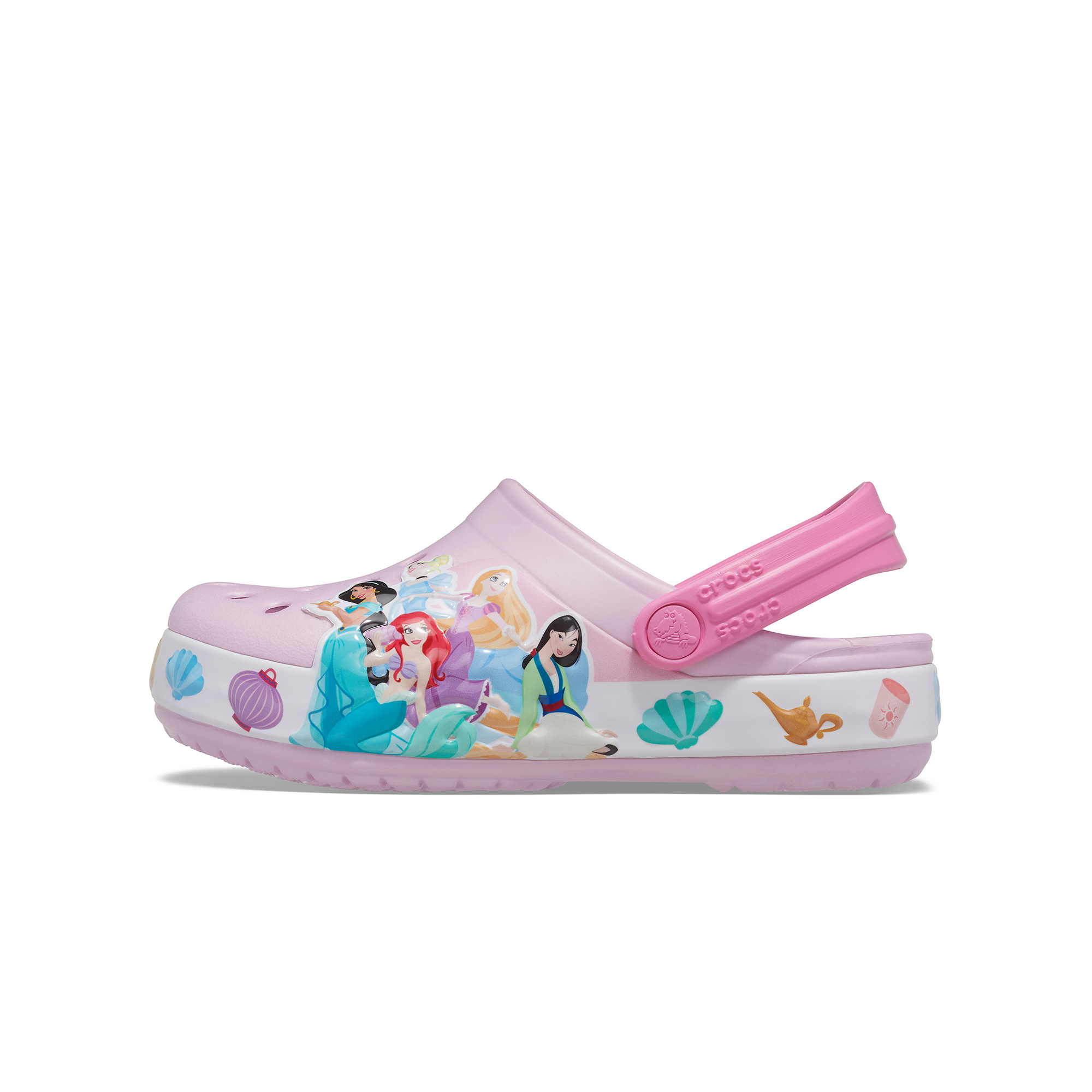 Giày lười clog trẻ em Crocs Disney Princess Lights Ballerina Pink - 207076 - 6GD