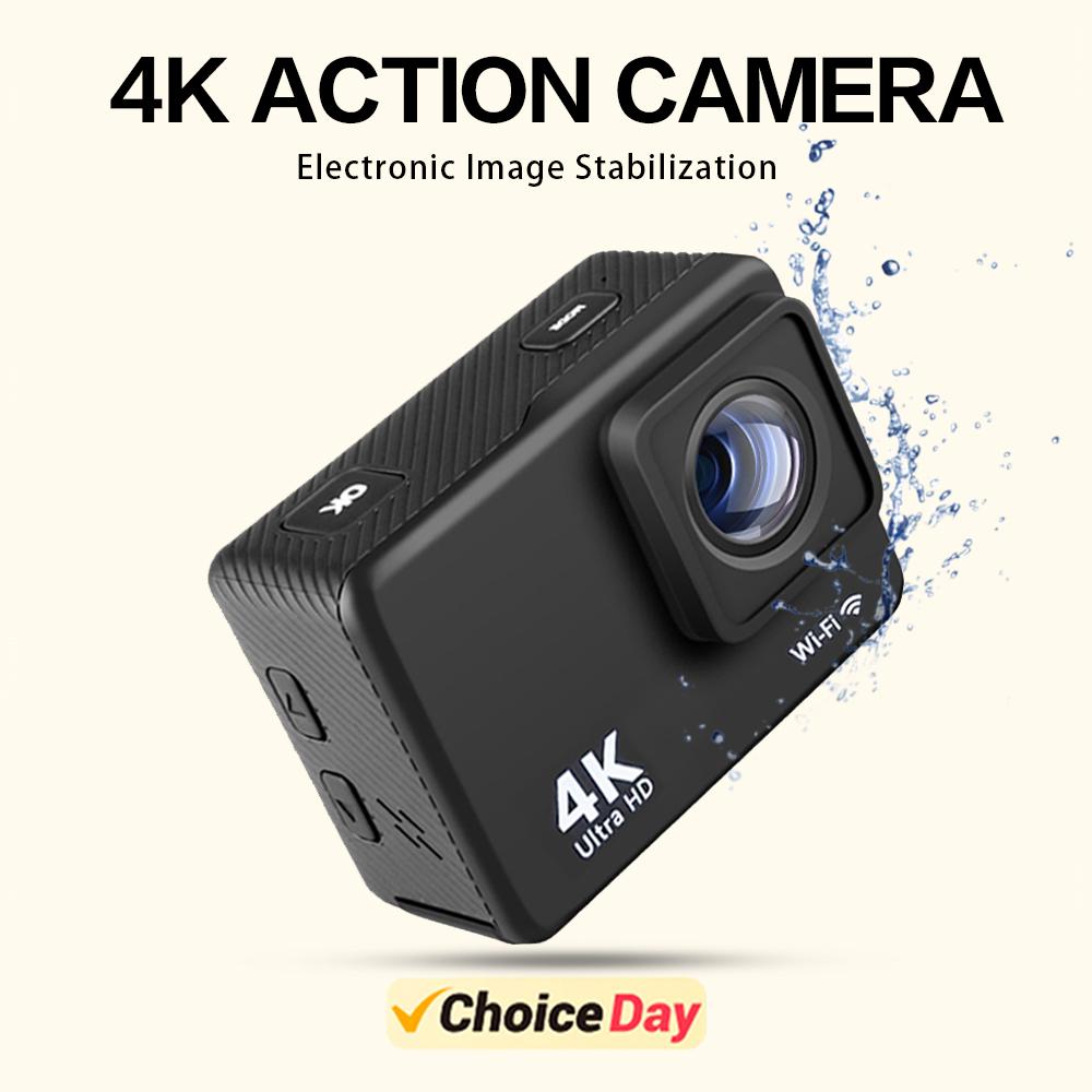 CERASTES Action Camera 4K 60fps/30fps With Remote Control Screen Waterproof Sport Camera drive recorder Sports Camera Helmet