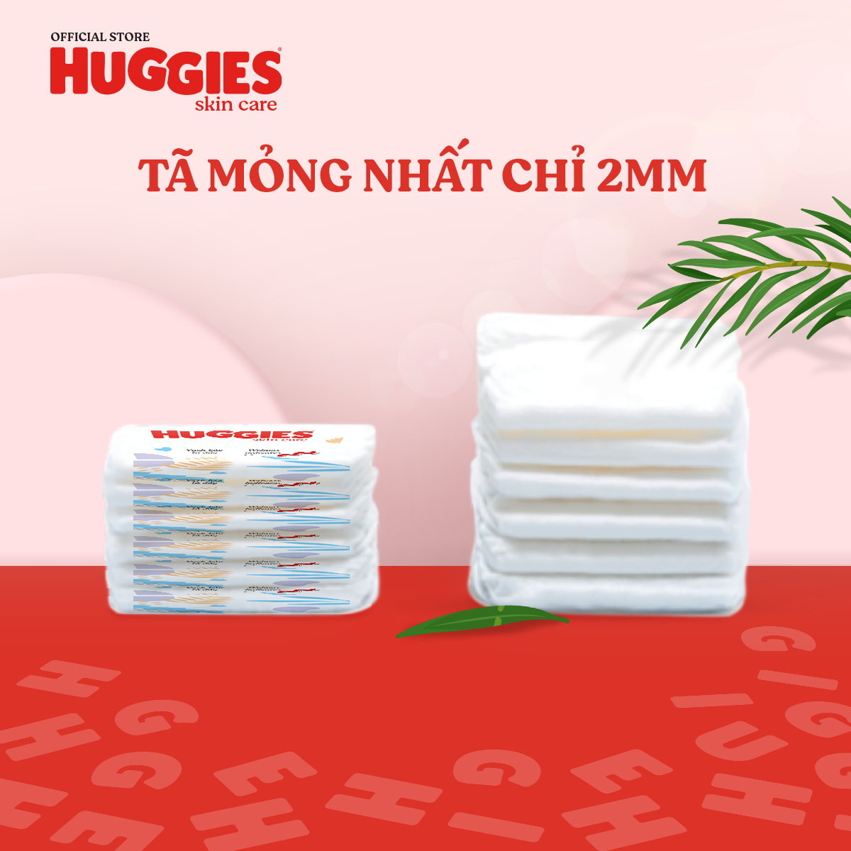 Combo 3 Tã/bỉm quần HUGGIES SKINCARE gói SUPER JUMBO size M 76+8 miếng