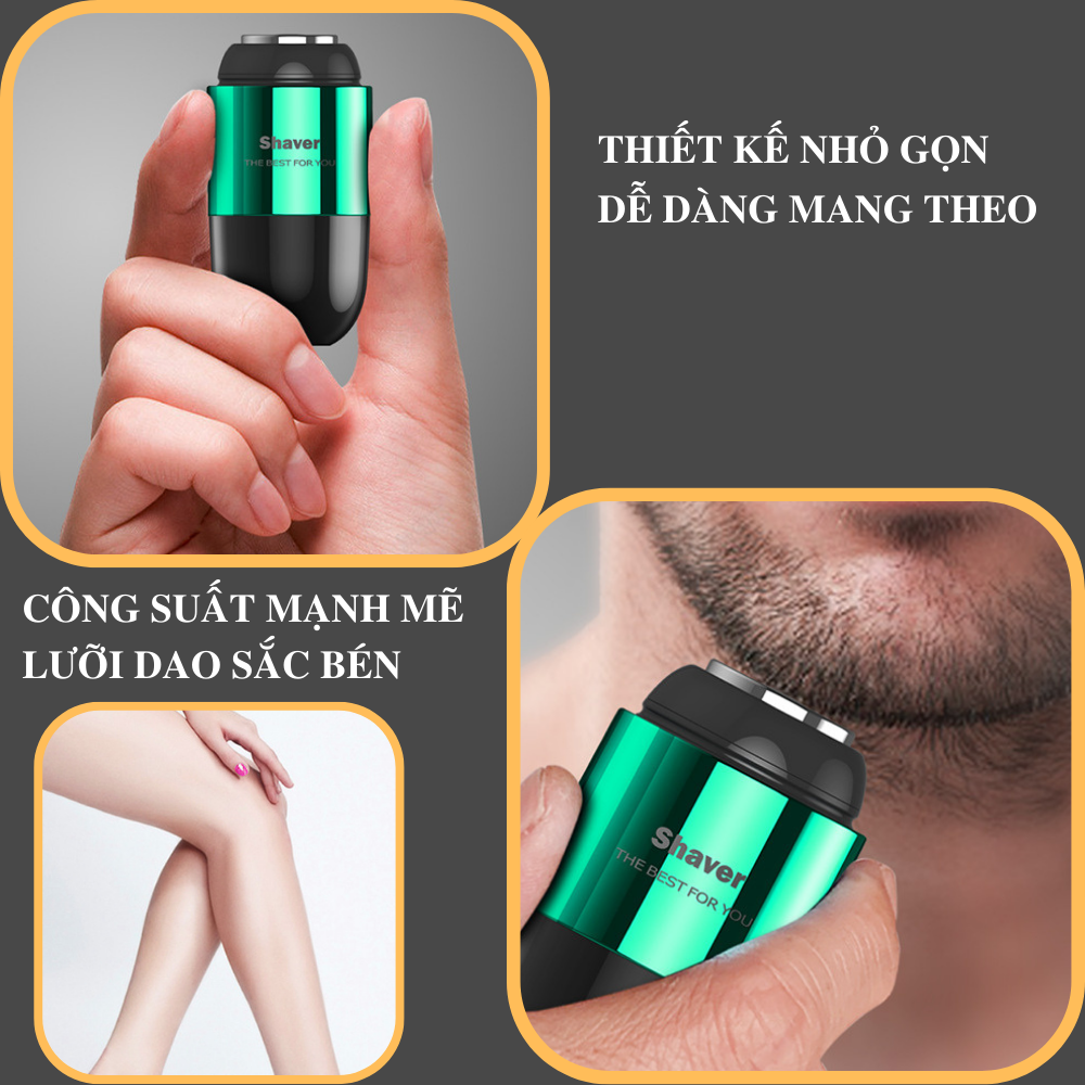 Máy cạo râu mini BOORUI T001, dao cạo điện đa năng cho nam,động cơ mạnh mẽ lưỡi dao sắc bén, thiết kế nhỏ gọn tiện lợi sang trọng dễ mang theo - Hàng chính hãng