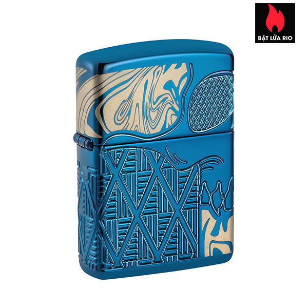 Bật Lửa Zippo 49705 – Zippo Skull Design Armor High Polish Blue