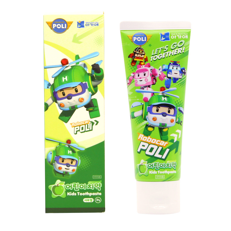 Kem đánh răng trẻ em Poli Kids Toothpaste cho trẻ từ 2-12 tuổi Hàn Quốc 80g