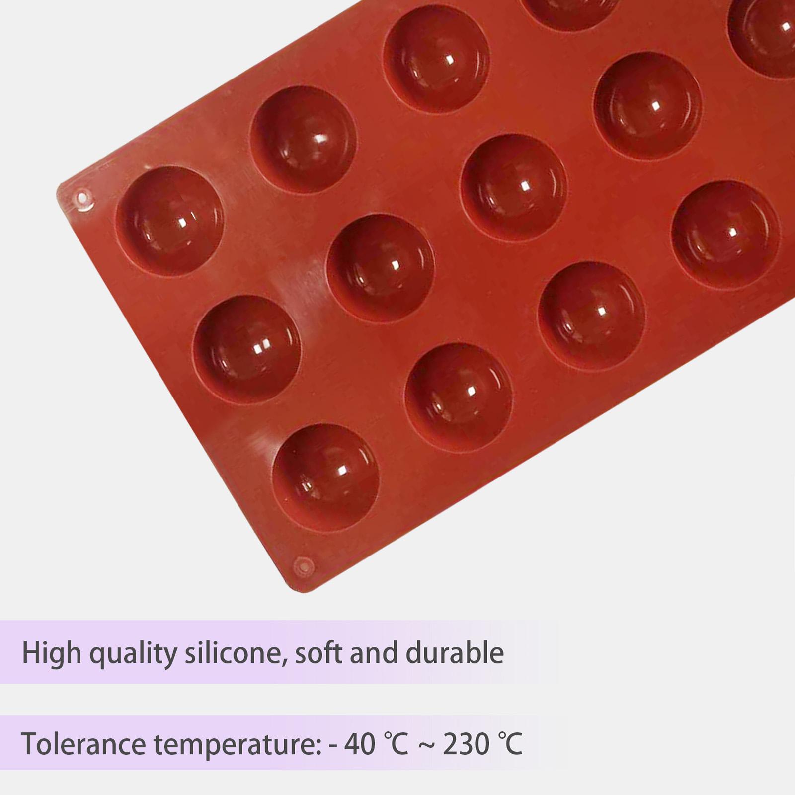 Khuôn làm bánh bằng silicone có 15 ngăn hình cầu