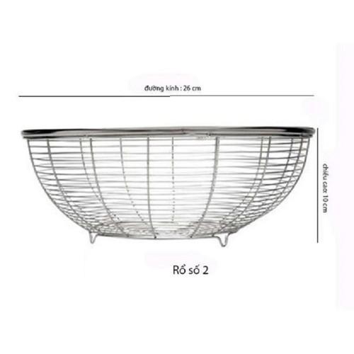 Rổ nan thưa inox để rau củ quả