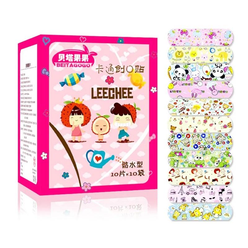 Hộp 100 miếng băng keo cá nhân HÌNH THÚ siêu cute - Băng cá nhân HÌNH THÚ