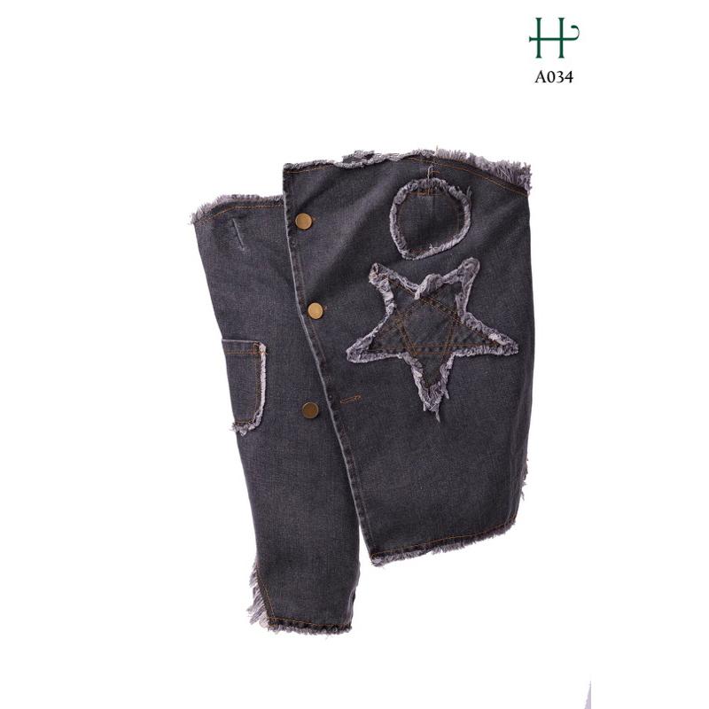 Áo Jeans cộc tay Hàn Quốc-A34