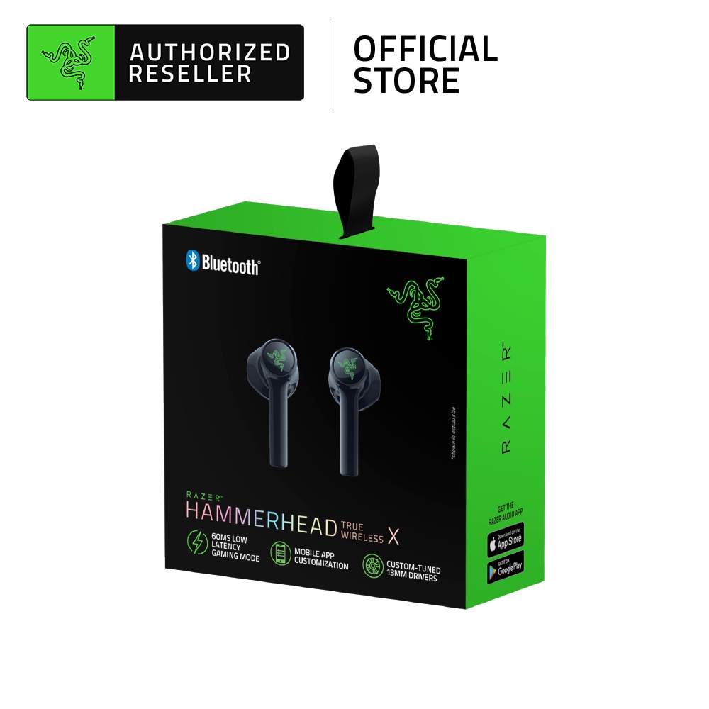 Razer Hammerhead True Wireless X Tai nghe không dây có độ trễ thấp Hàng nhập khẩu