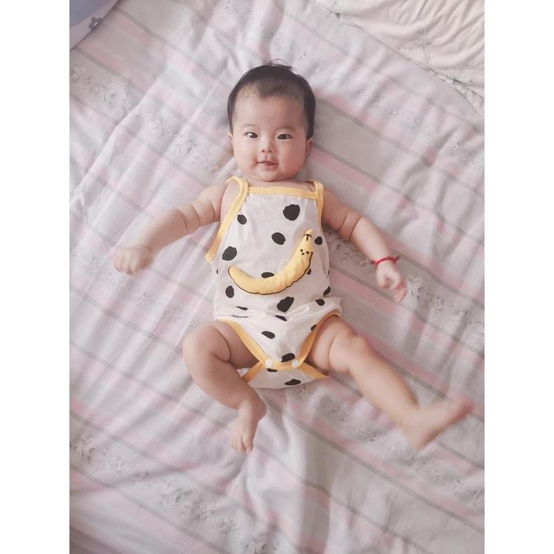 [122:H6] Bodysuit 2 dây bé gái họa tiết chấm bi, sọc ngang đáng yêu hàng QCCC