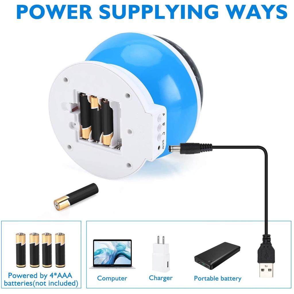Đèn LED Chiếu Hình Mặt Trăng Và Ngôi Sao Xoay Lãng Mạn Trang Trí Phòng Ngủ