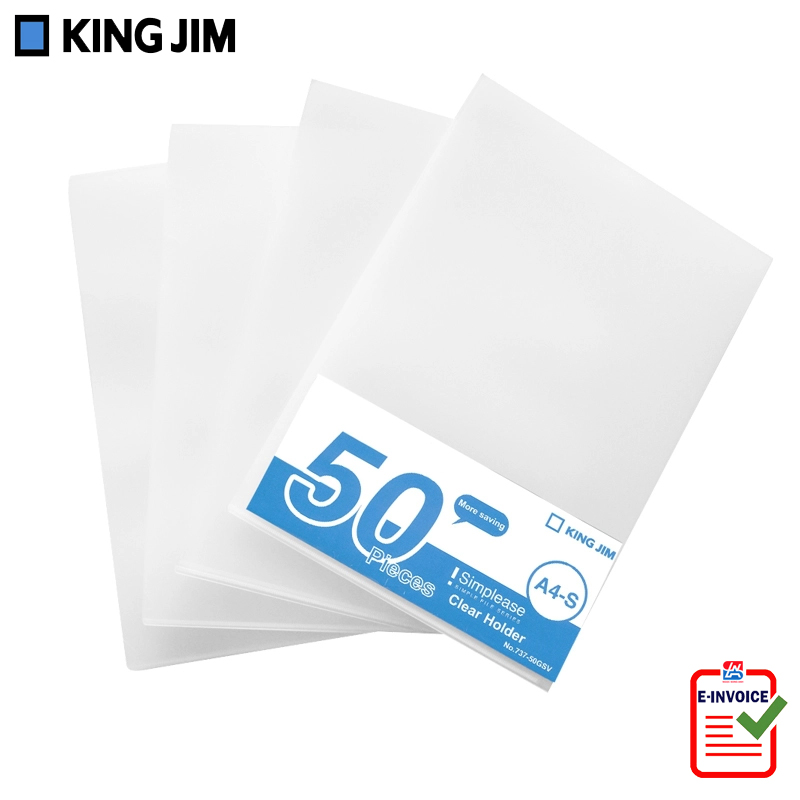 Bìa hở 2 cạnh - Túi mở 2 đầu King Jim 737-10GSV-50GSV-100GSV