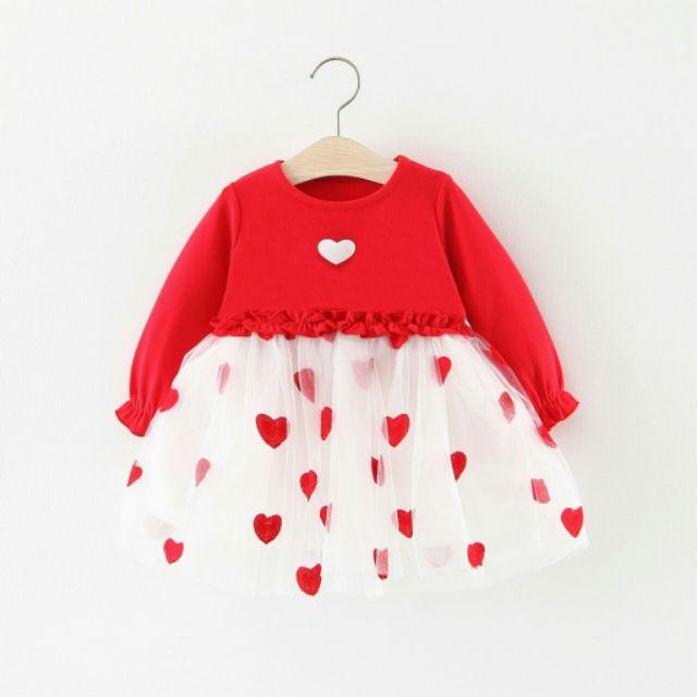 Váy  tim  cao cấp  cho bé