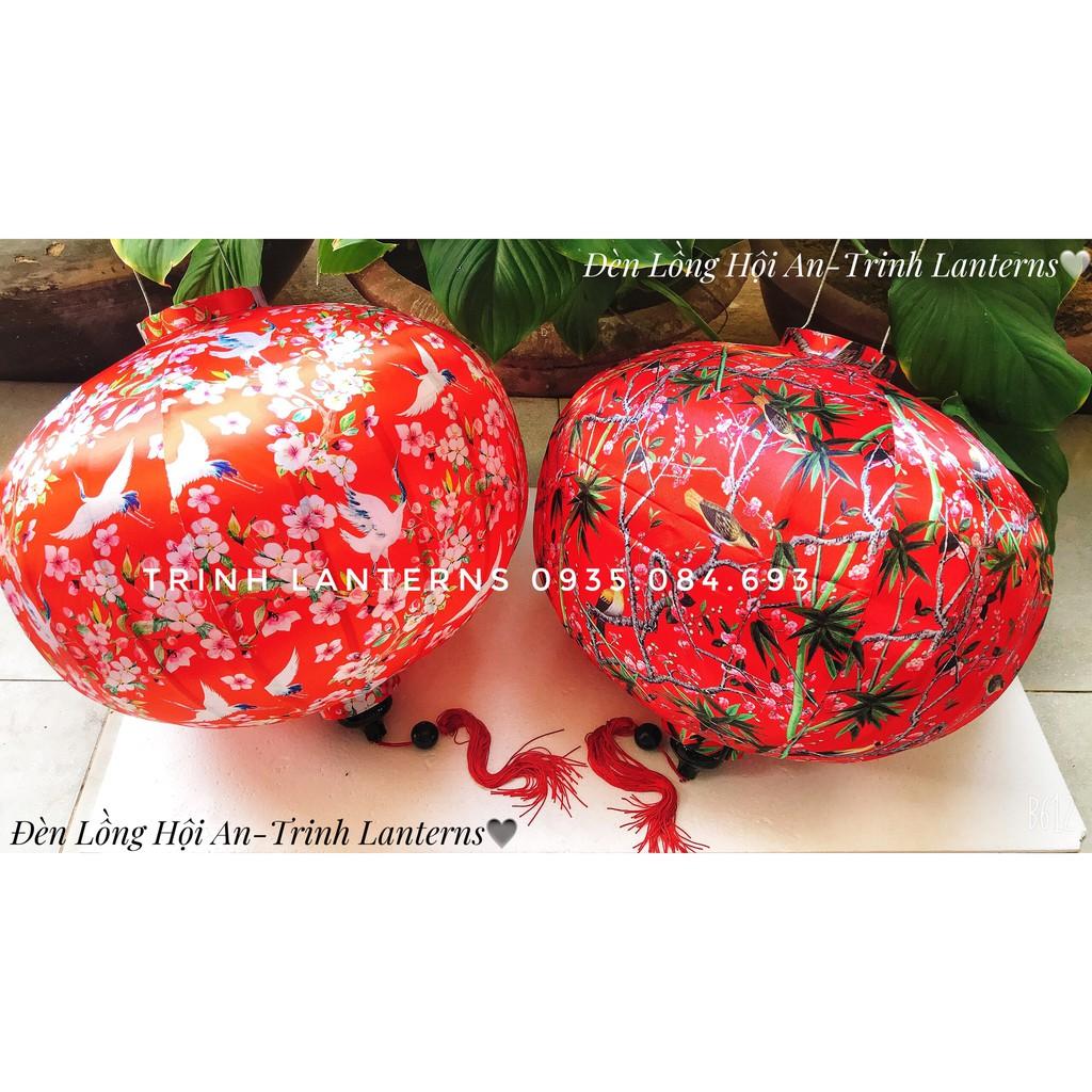 Đèn Lồng Phi Họa Tiết 3D Cực Bền Size 60CM. Tròn, Tỏi