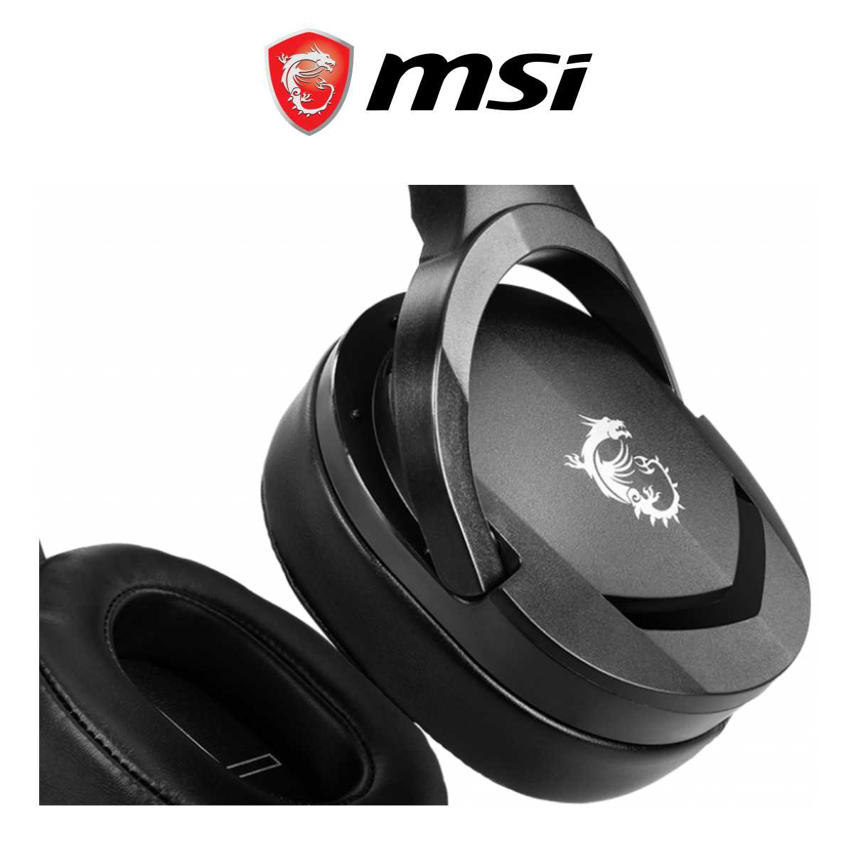 Tai Nghe Chụp Tai Gaming MSI Immerse GH20 Tích Hợp Mic, Dây Cắm 3.5mm Dài 1.5M - Hàng Chính Hãng