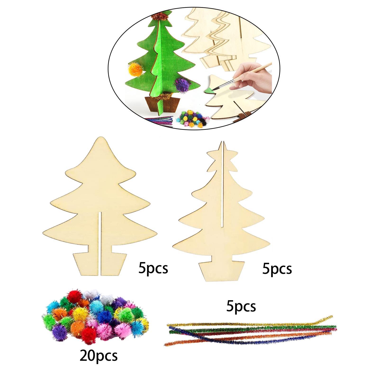 Christmas  Slices Painting Set DIY Paint Set for Holiday Decoration