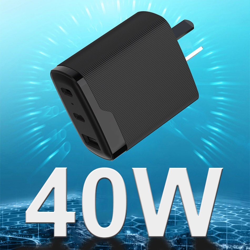 Củ Sạc Nhanh 40W 3 cổng Tiện Lợi Cho Iphone /Ipad/Samsung/Oppo...- Hàng Nhập Khẩu