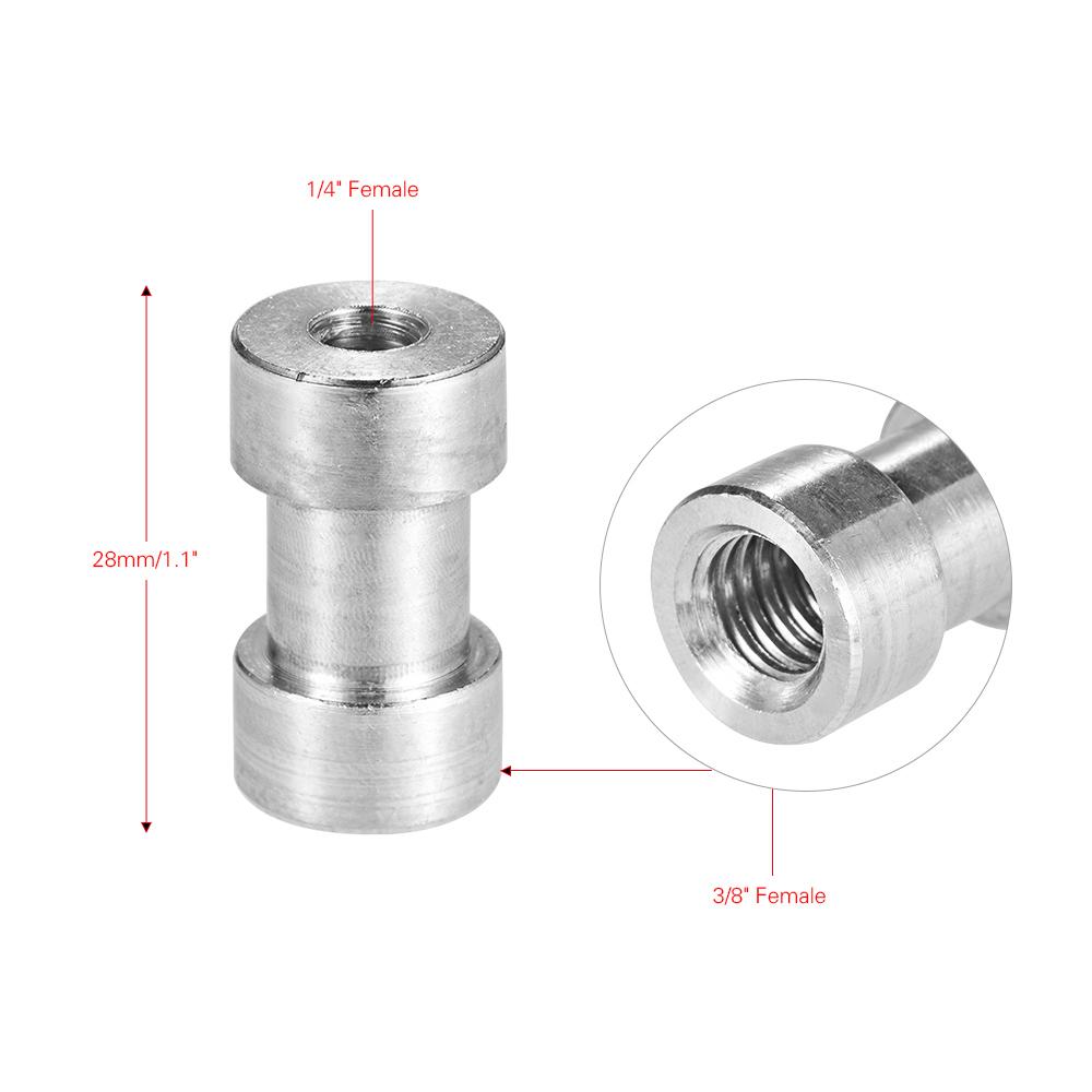 Bộ chuyển đổi vít có ren 1/4 "-20 đến 3/8" -16 Bộ giảm tốc trục vít cái Ống lót trục vít cho chân máy ảnh