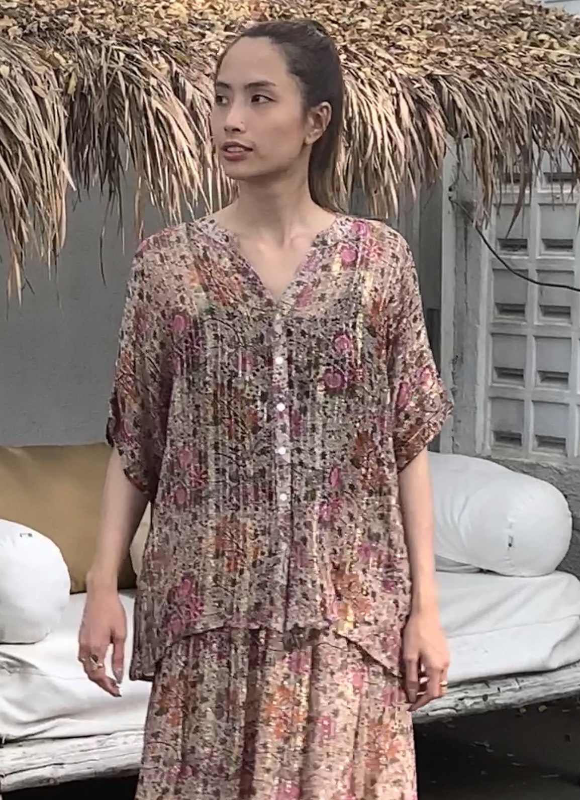 Áo Ánh Kim Cotton Voan Cao Cấp Luna Llena